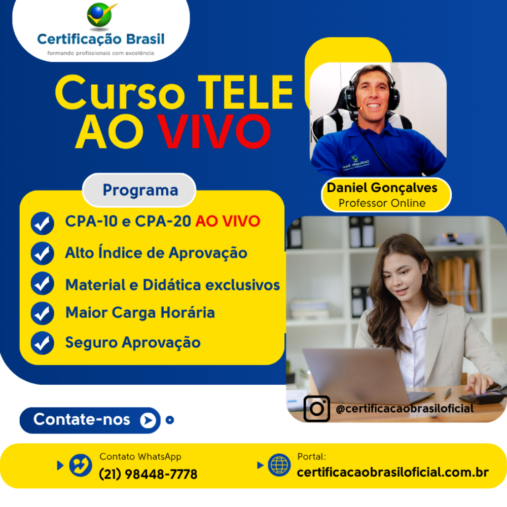 CURSO CPA-10 e CPA-20 TELE AO VIVO (AULA 01 GRÁTIS)